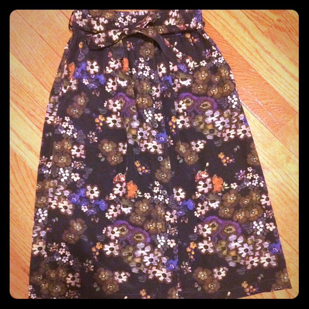 No.6 store silk floral skirt sz 1